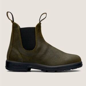 Olive green suede Blundstone